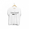 LOUD SOUND "Live Loud" белая XXL футболка