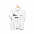 LOUD SOUND "Live Loud" белая M футболка
